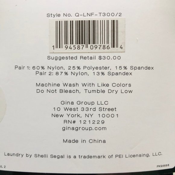 LAUNDRY 2 Pair Microfiber Footed Tights NWT Black/Gray Size Small - Picture 3 of 4